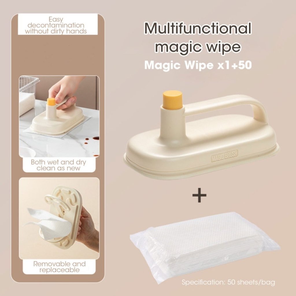 Magic Brush with Disposable Wipes 50 pcs