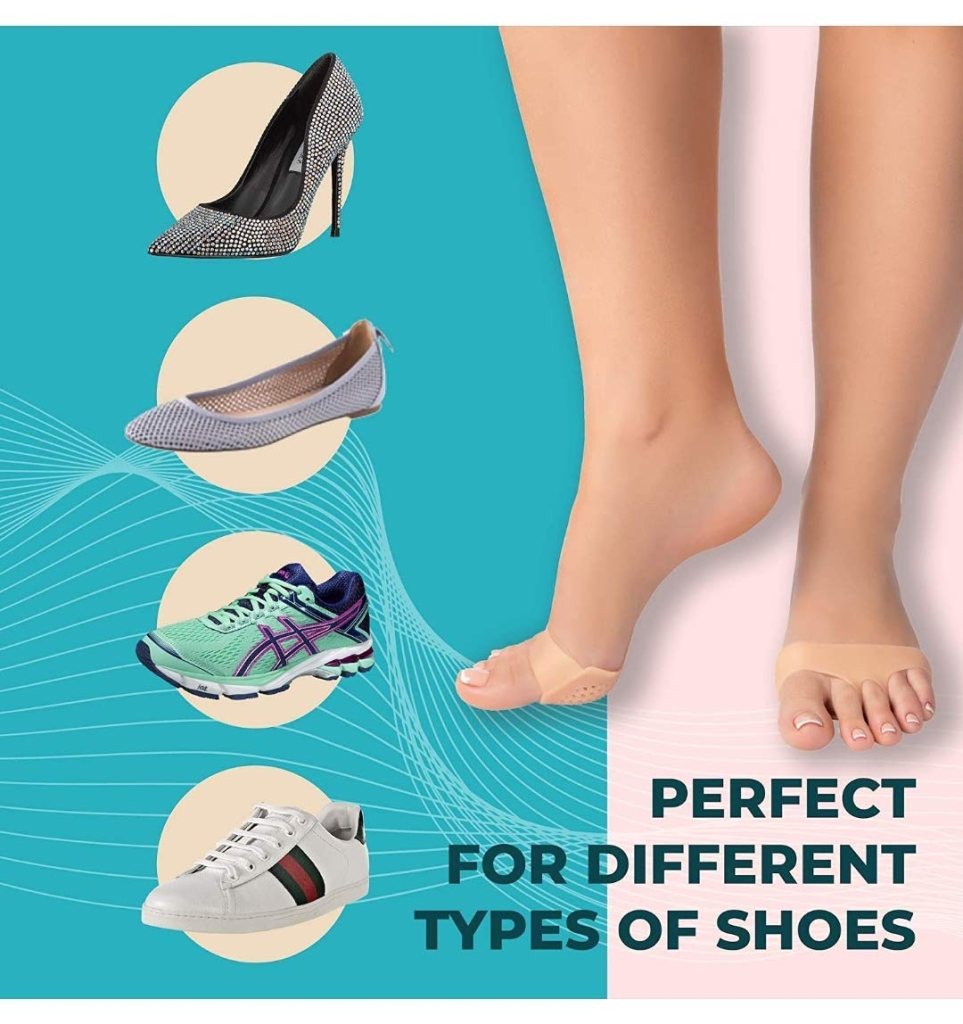 Silicone Gel Half Toe Sleeve for Pain Relief (Free Size)