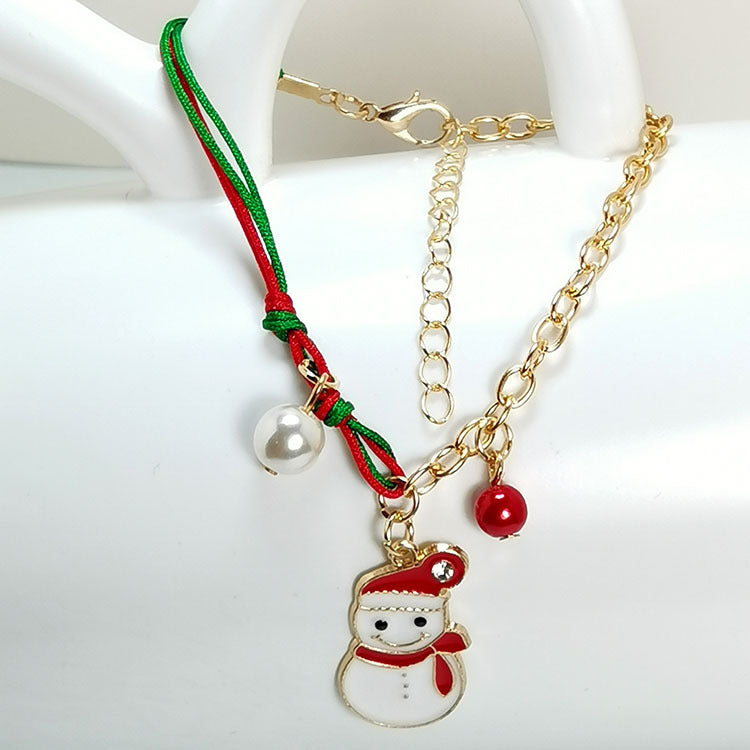 Christmas Bracelet- Snowman Santa Claus Tree Snowflake Elk For Women