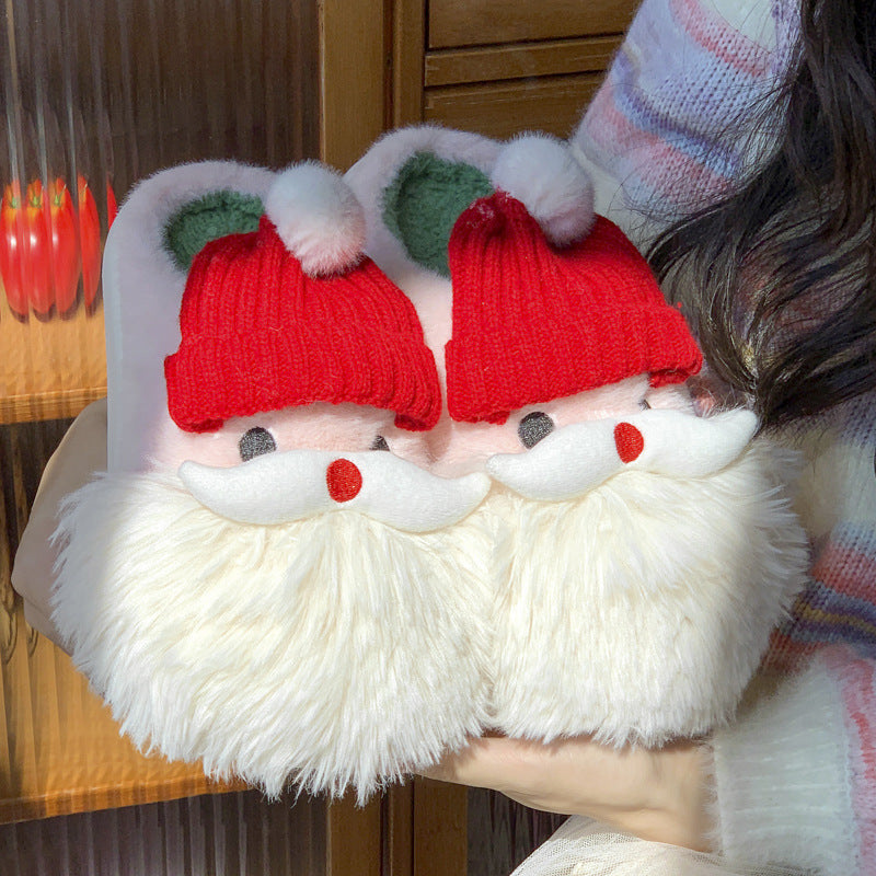 Cute Christmas Santa Claus Non-slip Home Slippers for Men/Women