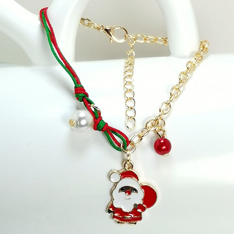 Christmas Bracelet- Snowman Santa Claus Tree Snowflake Elk For Women