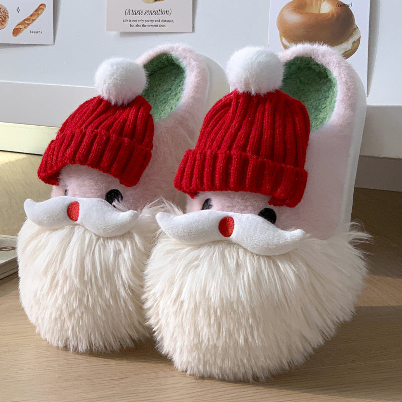 Cute Christmas Santa Claus Non-slip Home Slippers for Men/Women