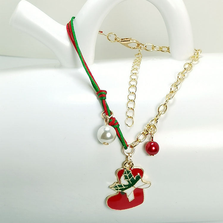 Christmas Bracelet- Snowman Santa Claus Tree Snowflake Elk For Women