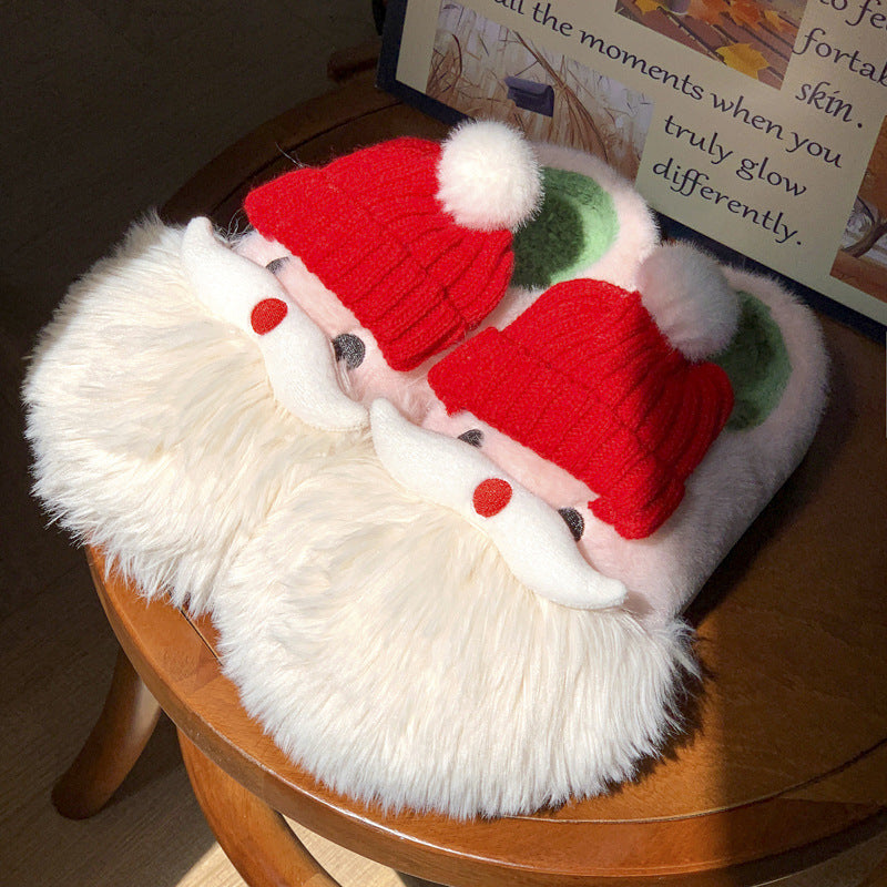 Cute Christmas Santa Claus Non-slip Home Slippers for Men/Women