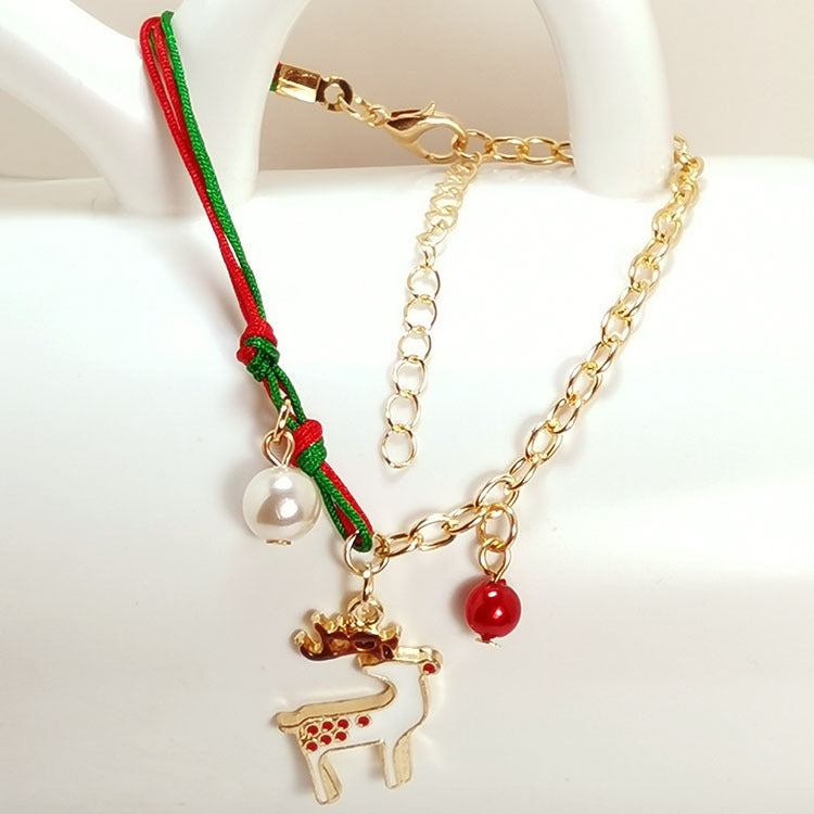 Christmas Bracelet- Snowman Santa Claus Tree Snowflake Elk For Women