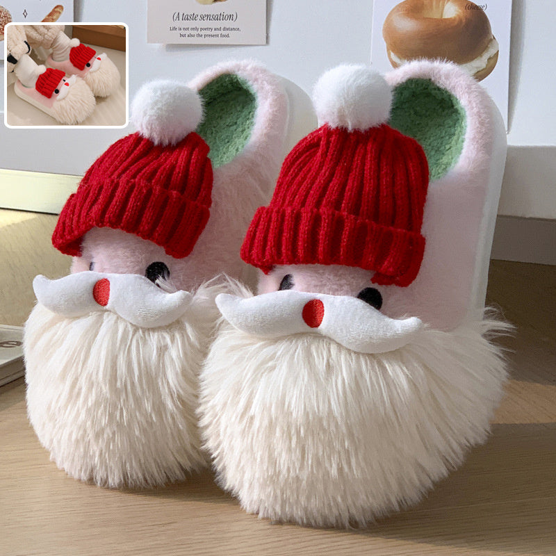 Cute Christmas Santa Claus Non-slip Home Slippers for Men/Women