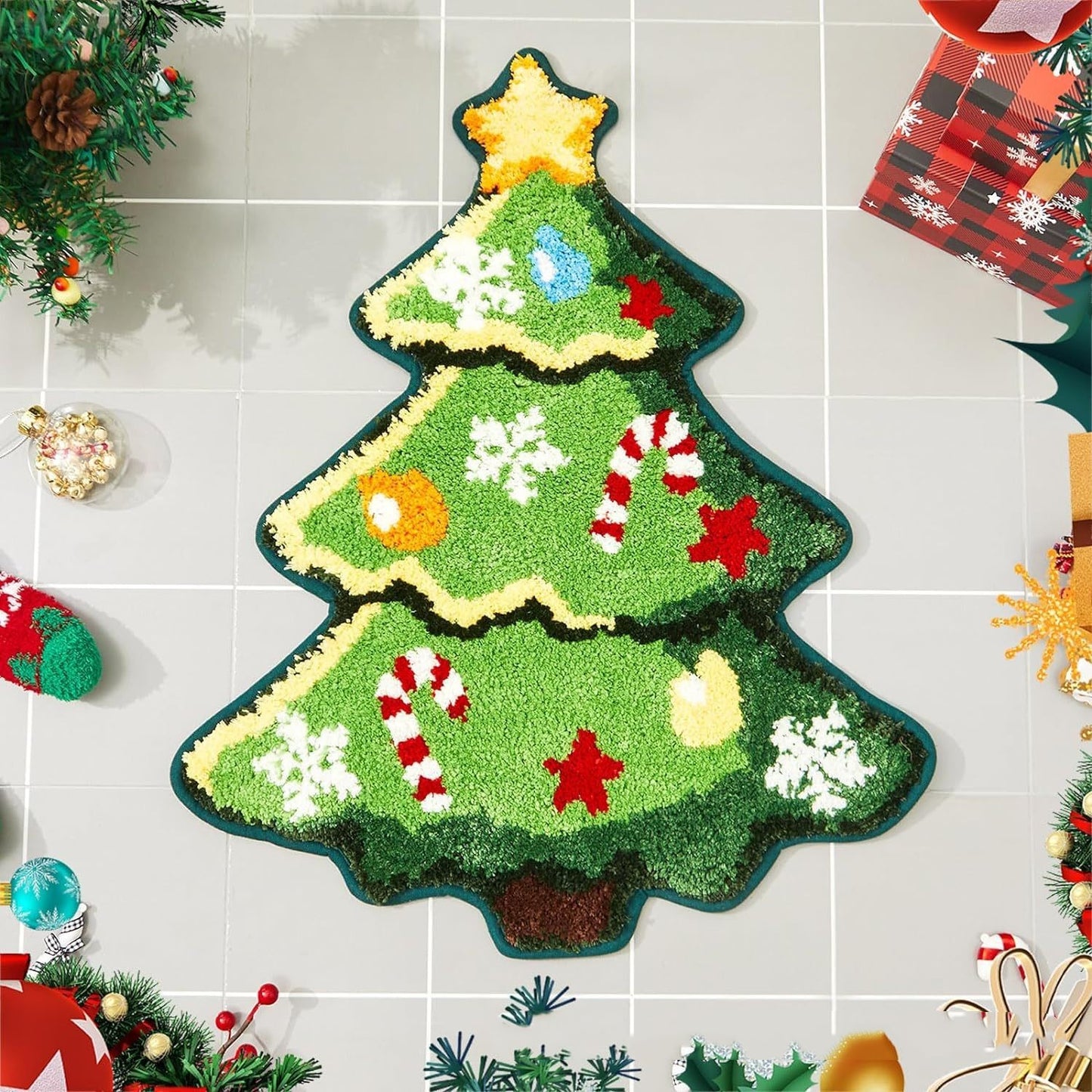 Nordic Christmas Tree Floor Mat