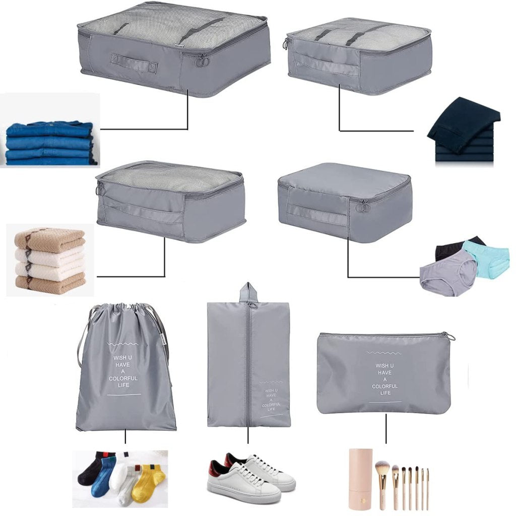 7-Piece Travel Packing Cube Set
