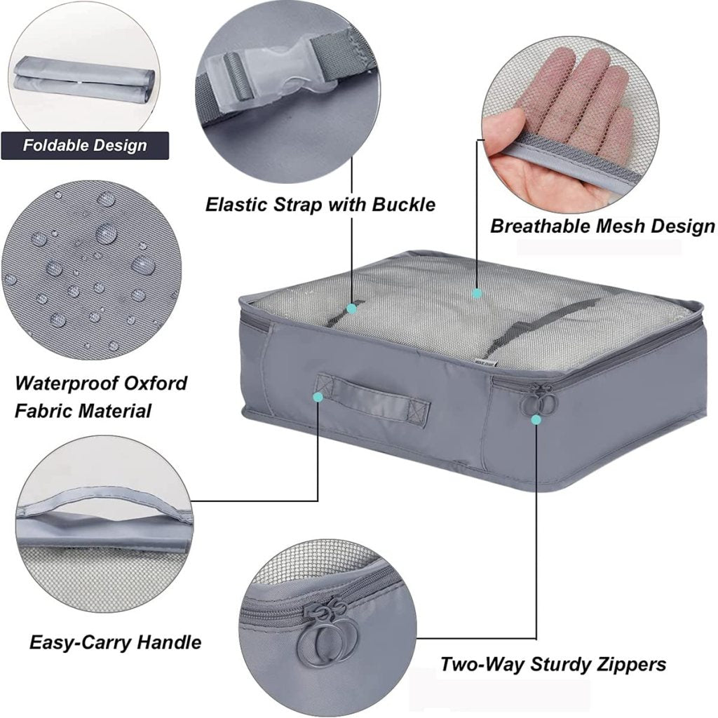 7-Piece Travel Packing Cube Set