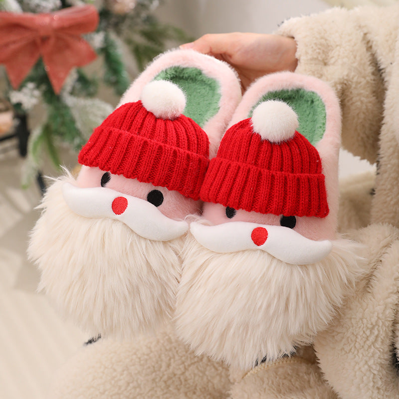 Cute Christmas Santa Claus Non-slip Home Slippers for Men/Women