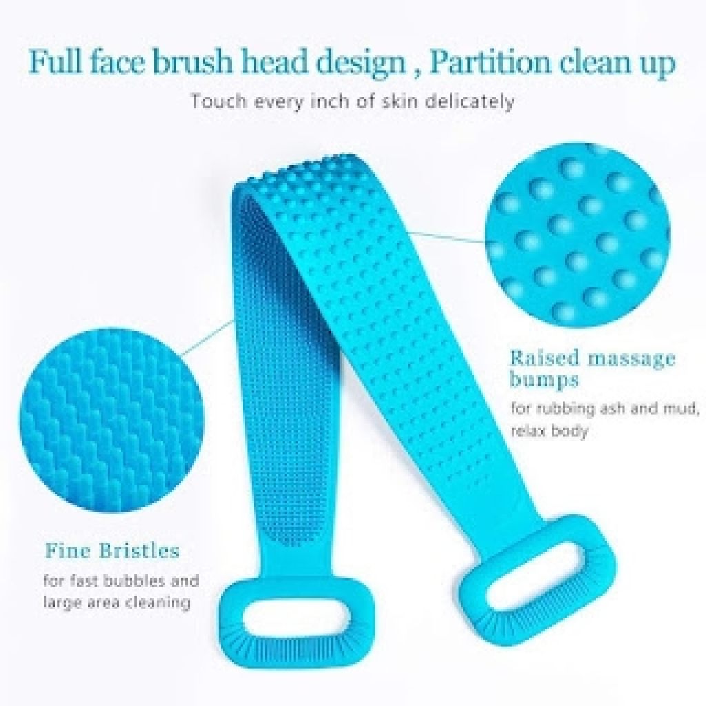 Silicone Body Scrubber Belt Bath Belt Cleaning Accessories