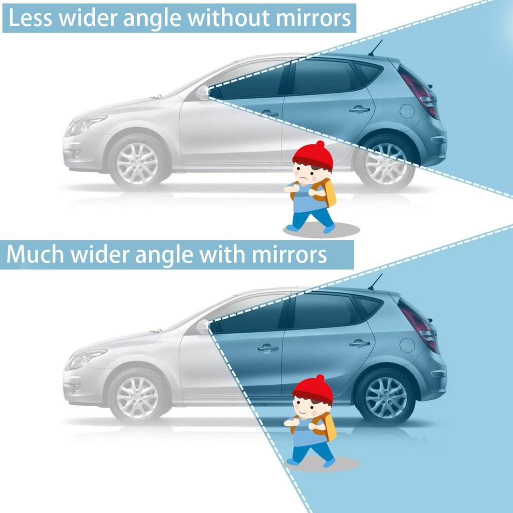 Car Blind Spot Mirror Outdoor, Pack of two.