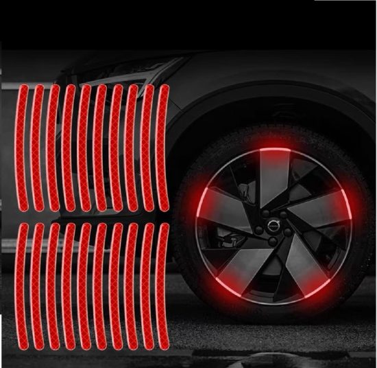 Car Wheel Reflective Strips Sticker 20 stickers Outdoor