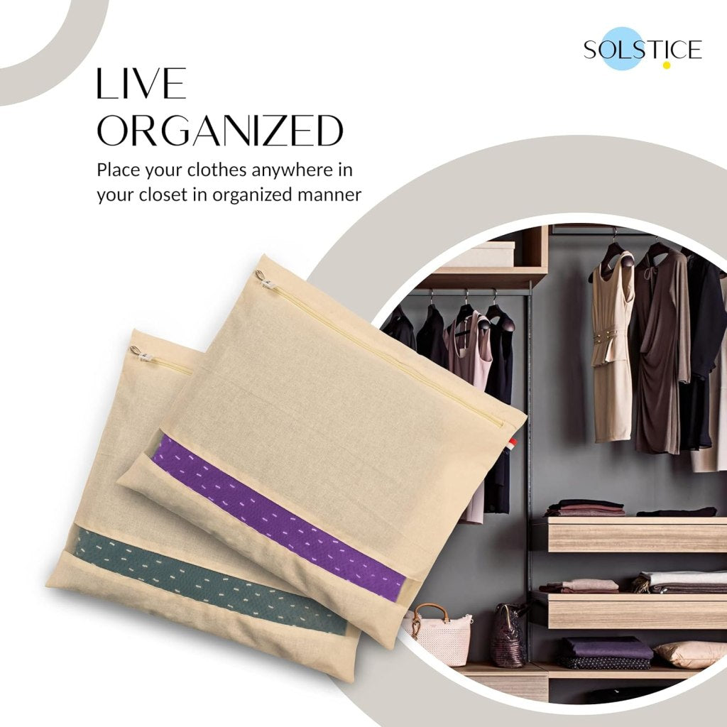 Cotton Saree Storage Bag with Zip (16" × 14")