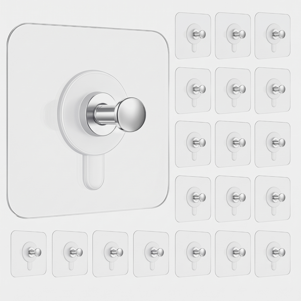 Self Adhesive Wall Hooks- Heavy Duty Nail-Free Hooks for Wall