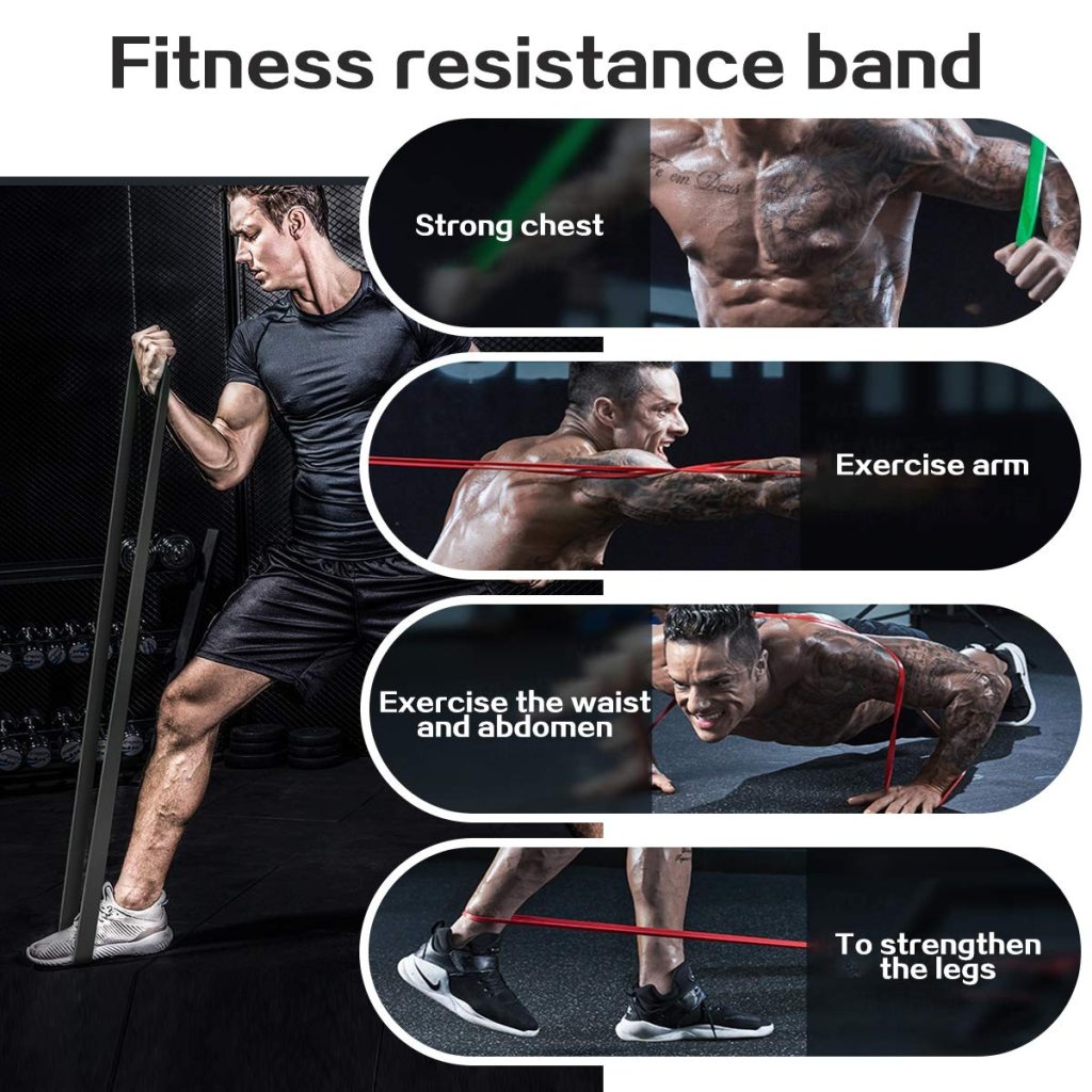 Black Heavy Resistance Pull Up Band Gym accessories