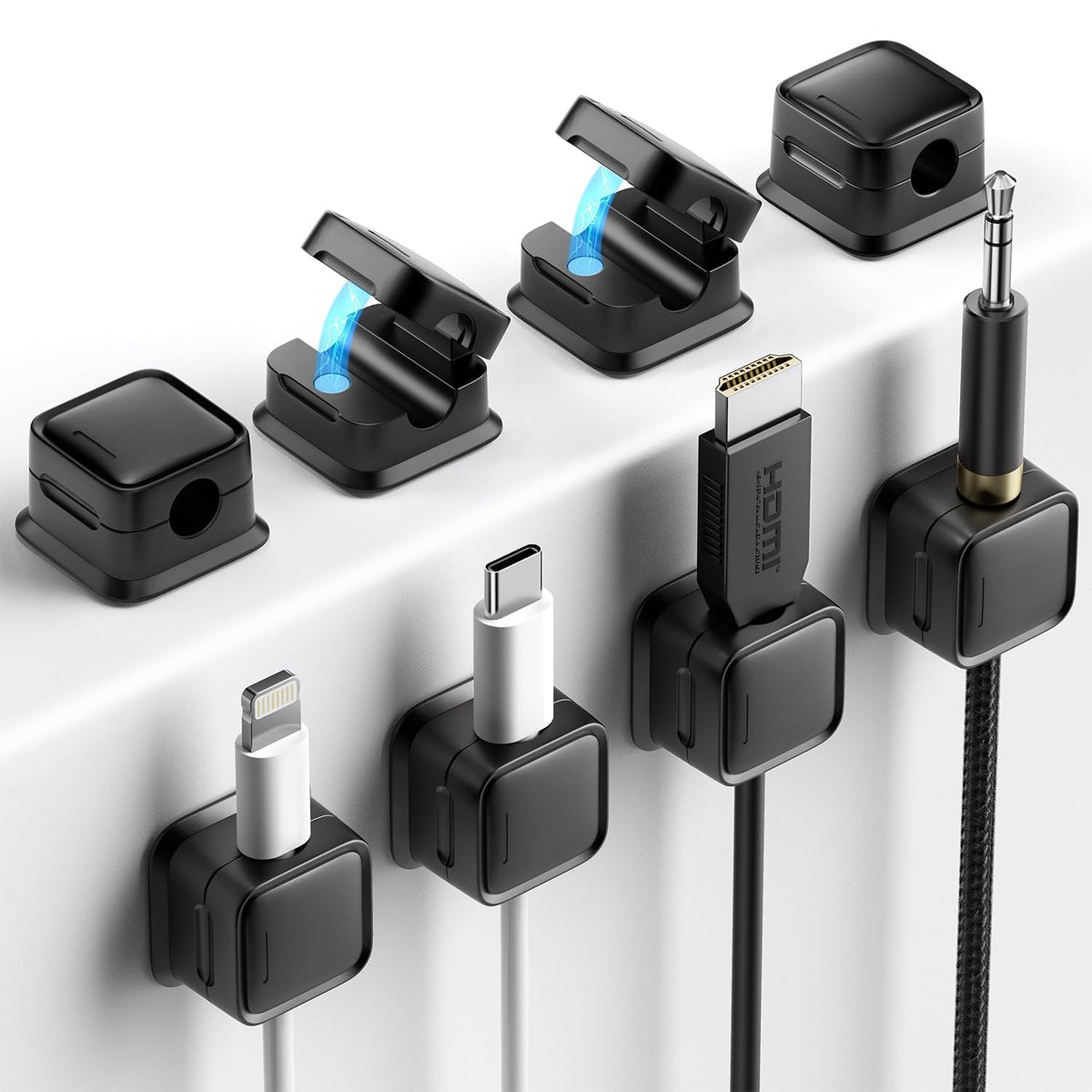 Self-Adhesive Magnetic Cable Holder