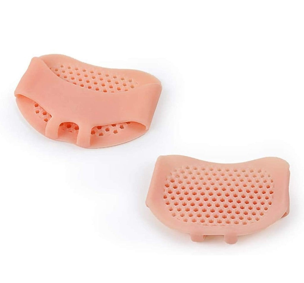 Silicone Gel Half Toe Sleeve Anti-Skid Forefoot Soft Pads for Pain Relief heel front socks silicone Heel Protector foot Gel Socks for Repair Dry Cracked Skins (Free Size)