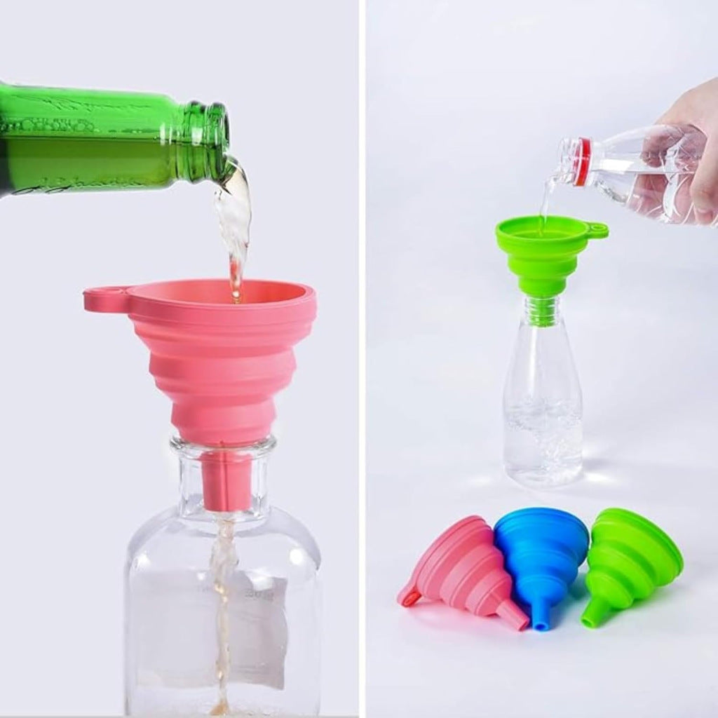Collapsible Silicone Funnel for Liquids