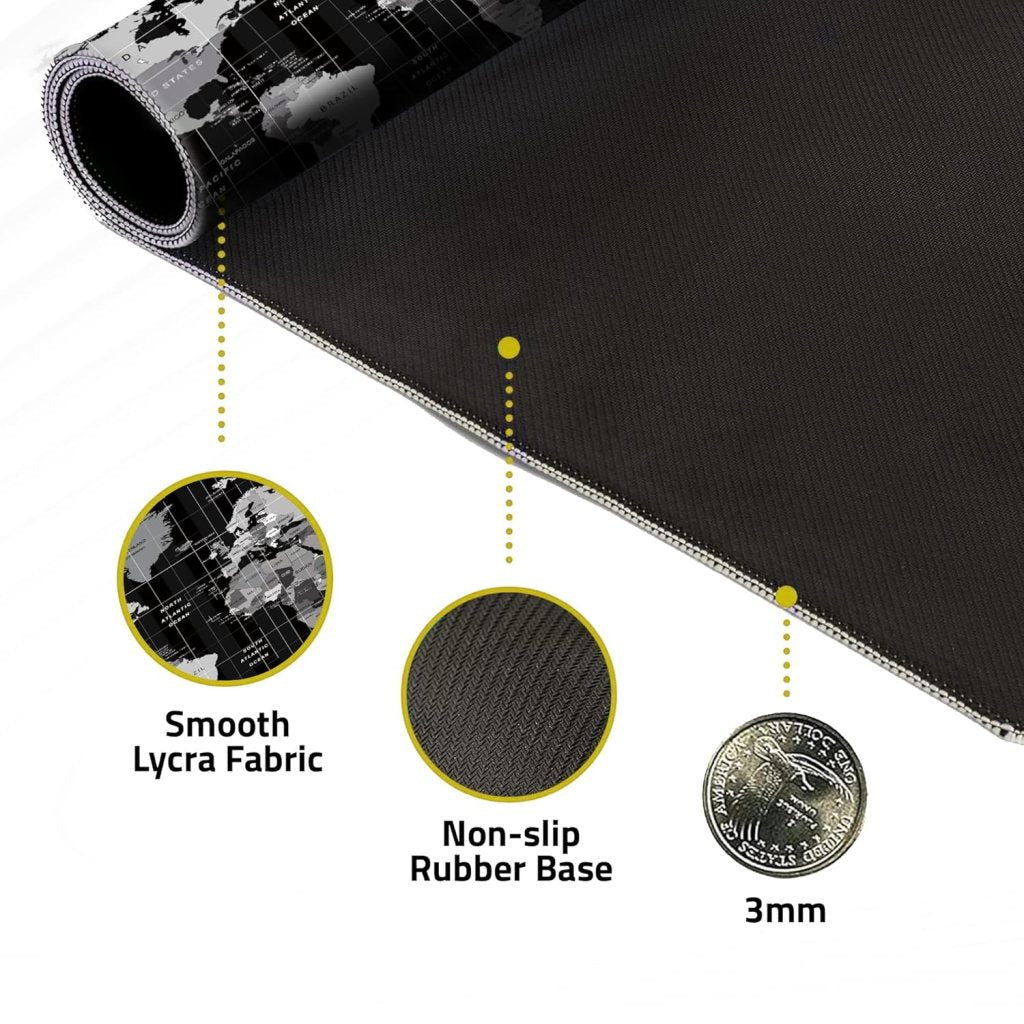 World Map Desk Mat (800×300mm)