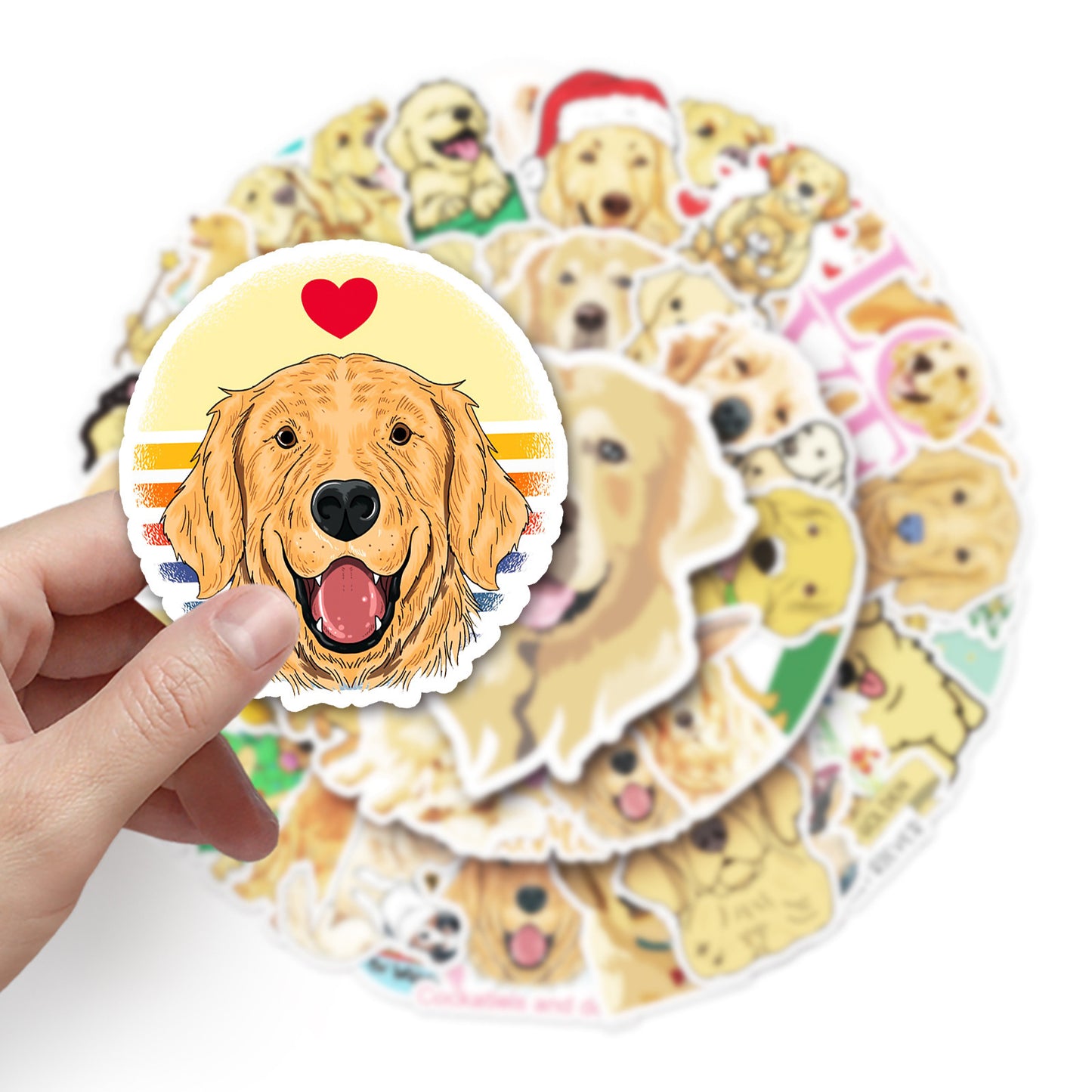 50 Golden Retriever Graffiti Personalized Cartoon Animal DIY Stickers