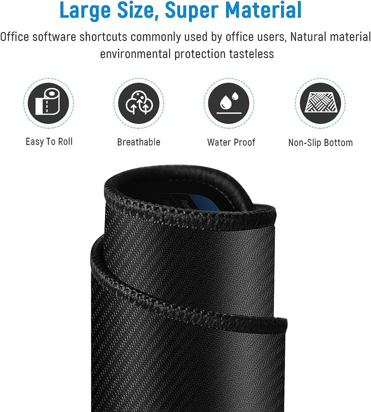 Office Shortcut Keys Desk Mat (800x300mm)
