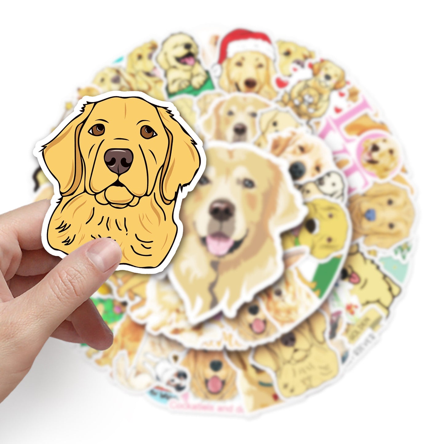 50 Golden Retriever Graffiti Personalized Cartoon Animal DIY Stickers