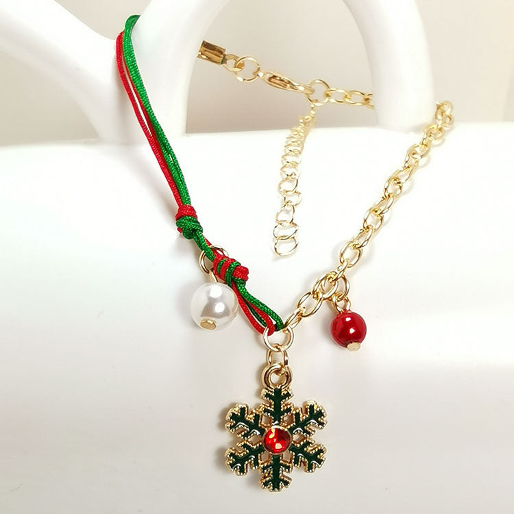 Christmas Bracelet- Snowman Santa Claus Tree Snowflake Elk For Women