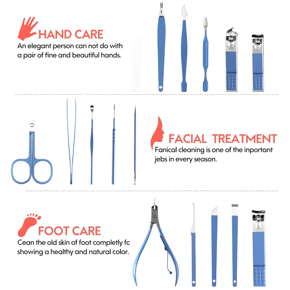 16-Piece Manicure and Pedicure Nail Cutter Kit