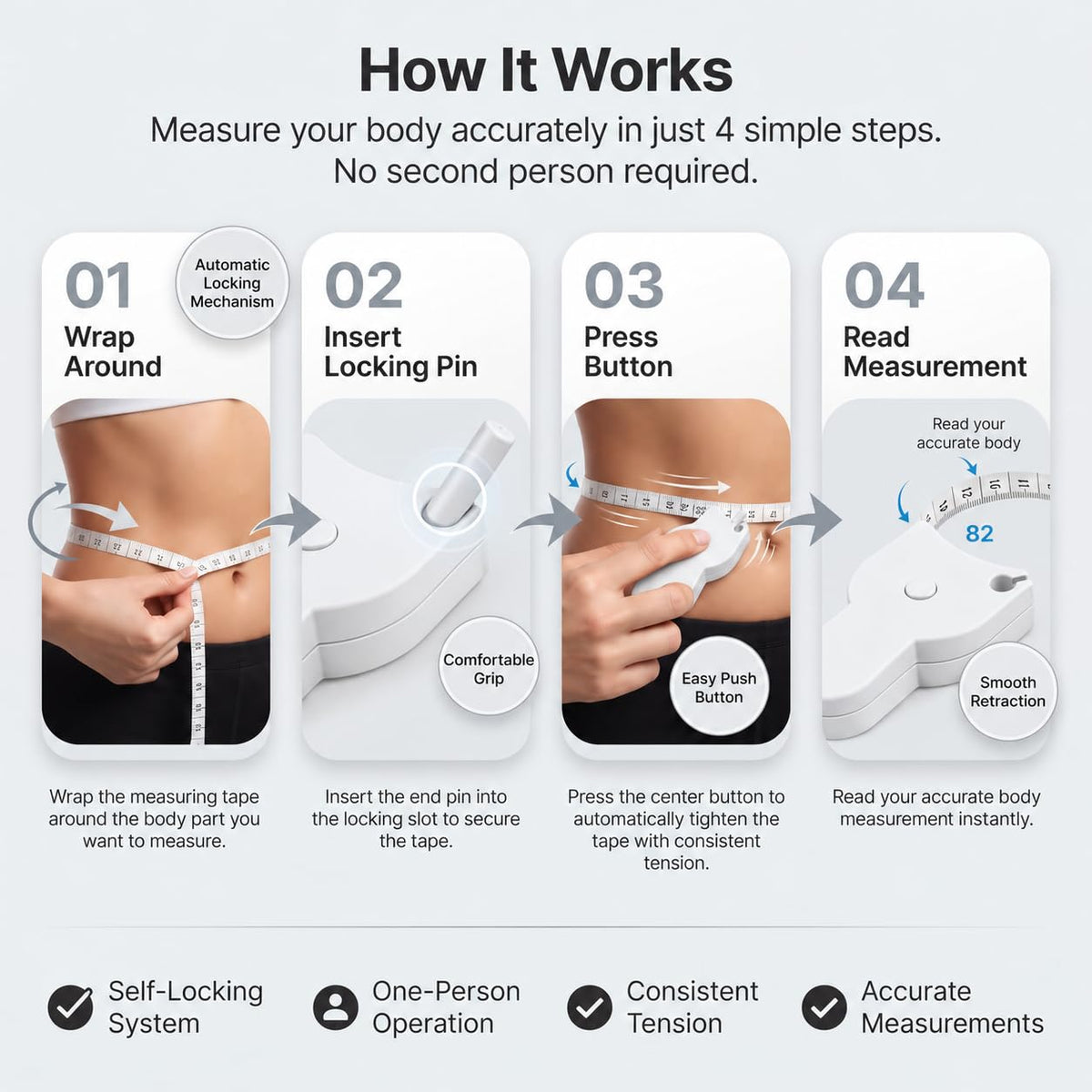 Retractable Body Measuring Tape